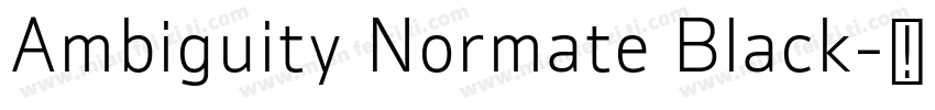 Ambiguity Normate Black字体转换